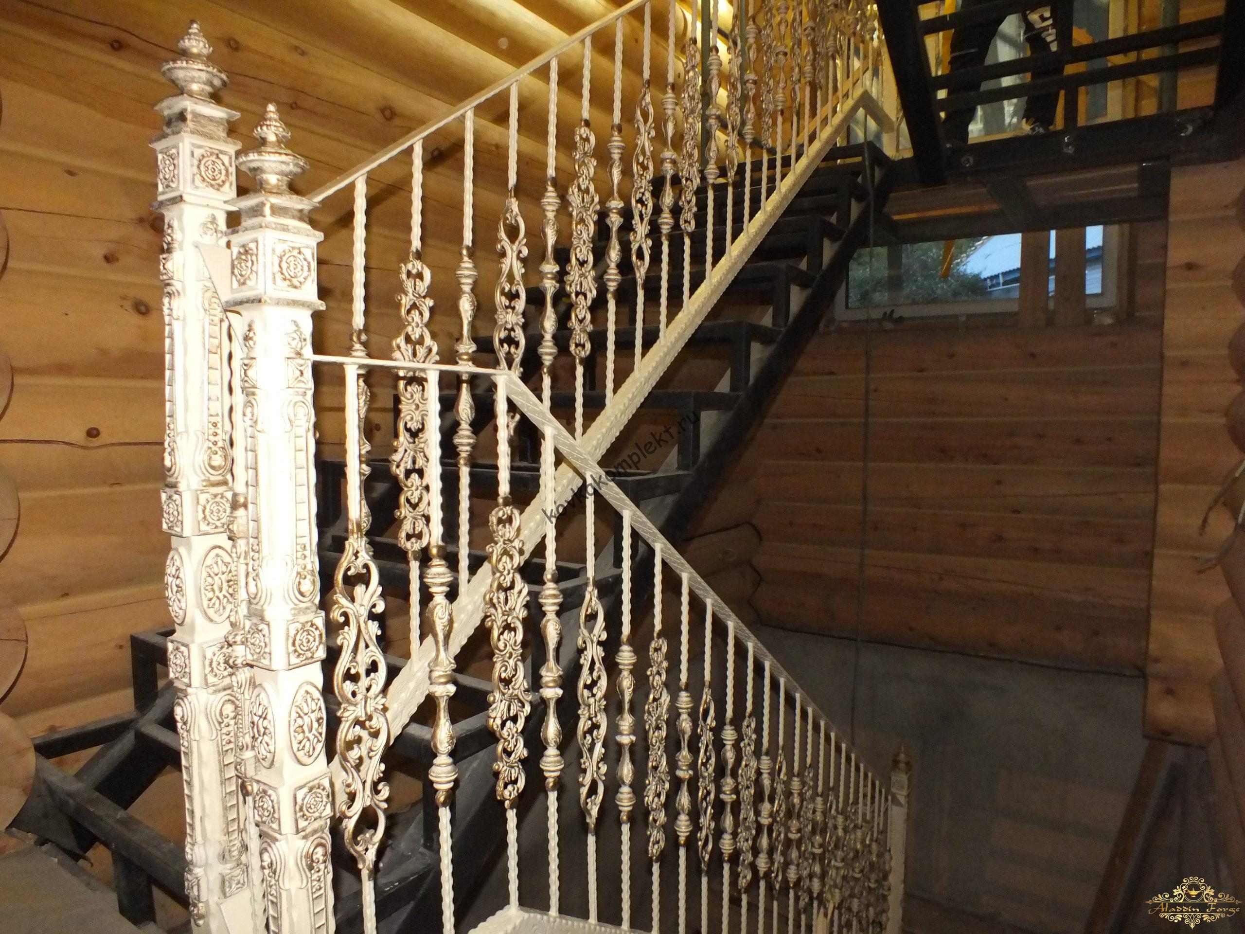 Кованые ограждения (лестница)